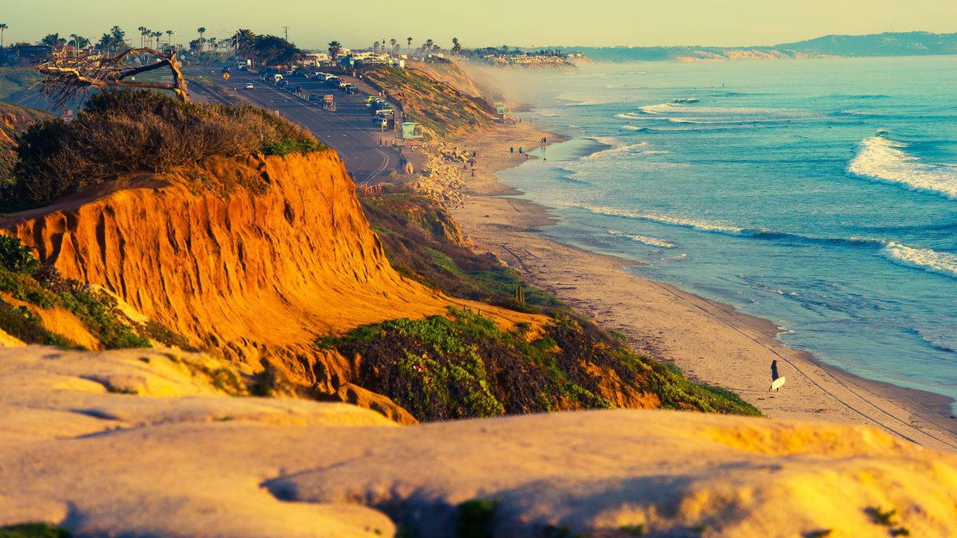 Encinitas Beach in California