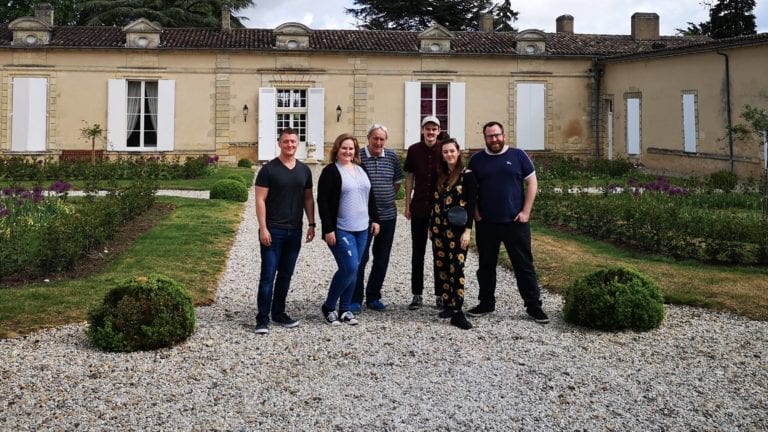 Virgin Wines Team at Chateau Fombrauge, Bordeaux