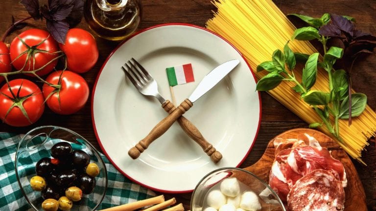 Ingredients for an authentic Italian pasta dish