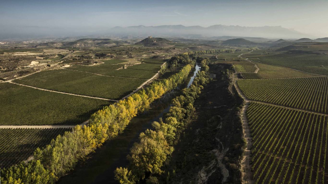 View of Rioja Oriental sub region landscape