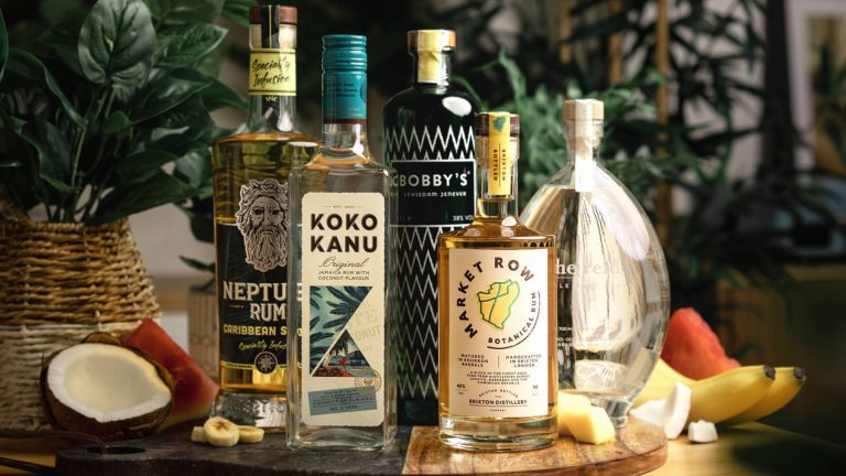 Line-up of tropical-flavoured rums and spirits available at Virgin Wines