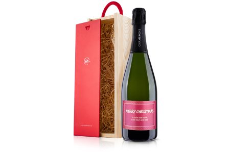 Personalised Champagne Bottle Virgin Wines Christmas 2022