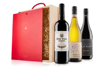 Connoisseurs Mixed Wine Trio In Wooden Gift Box