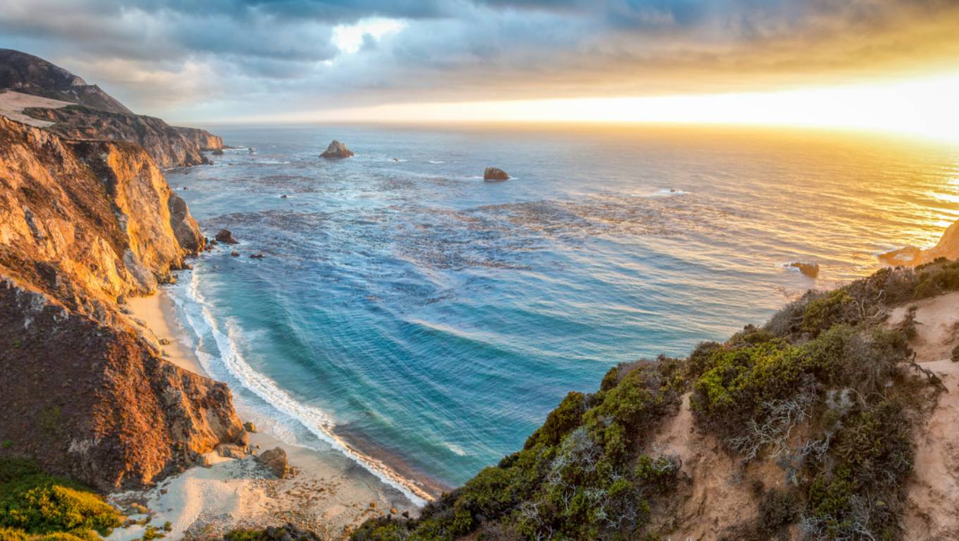 Sea view off the coast of Monterey in California