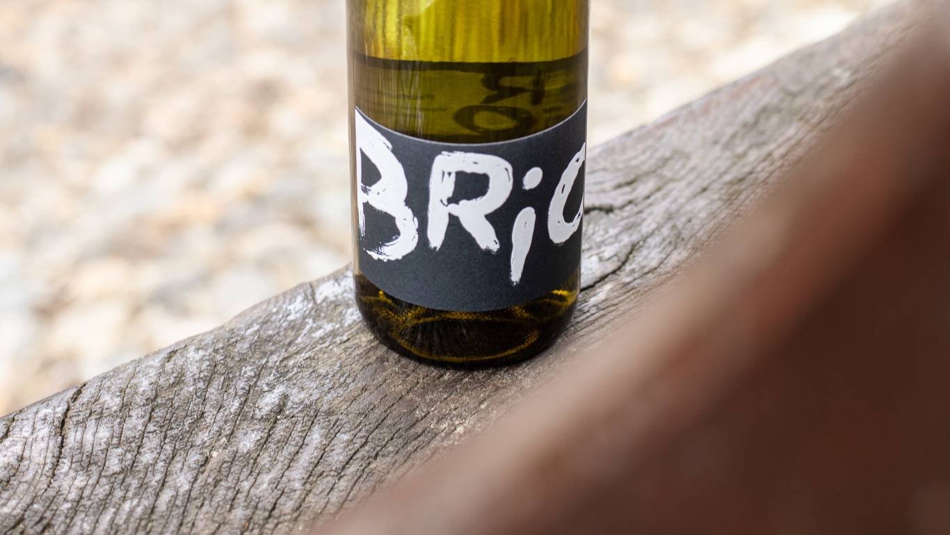 Bottle of Brio outside, available at Virgin Wines