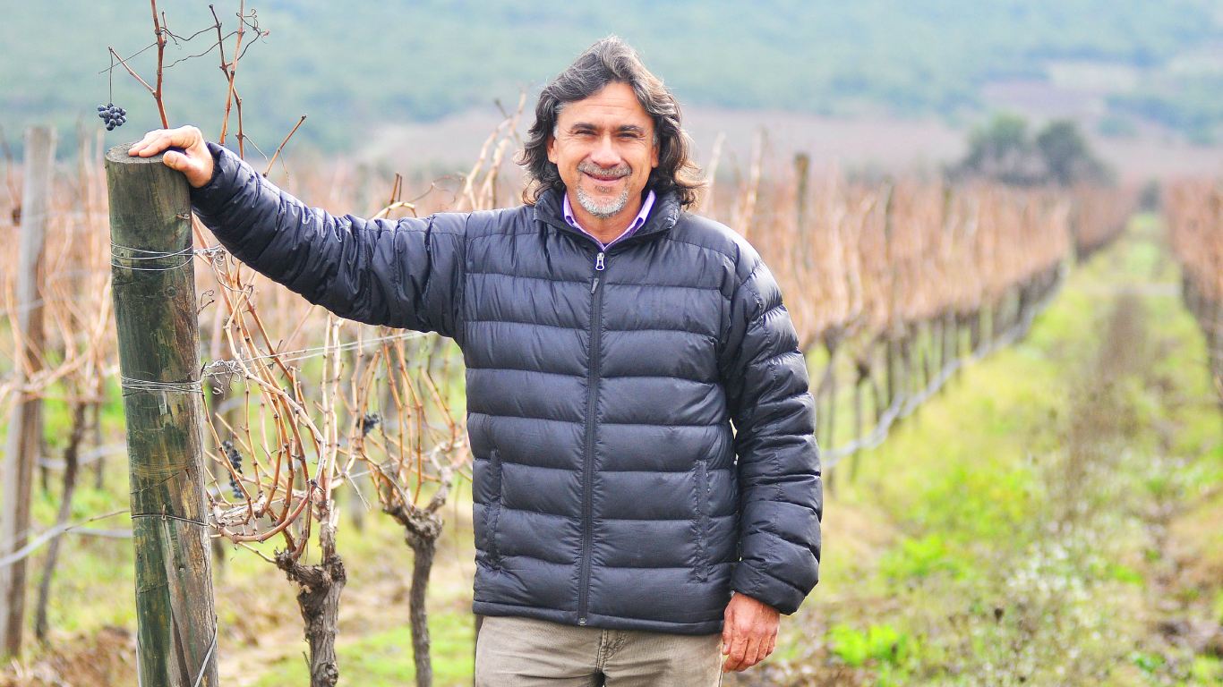 Alvaro Espinosa in his vineyard in Chile
