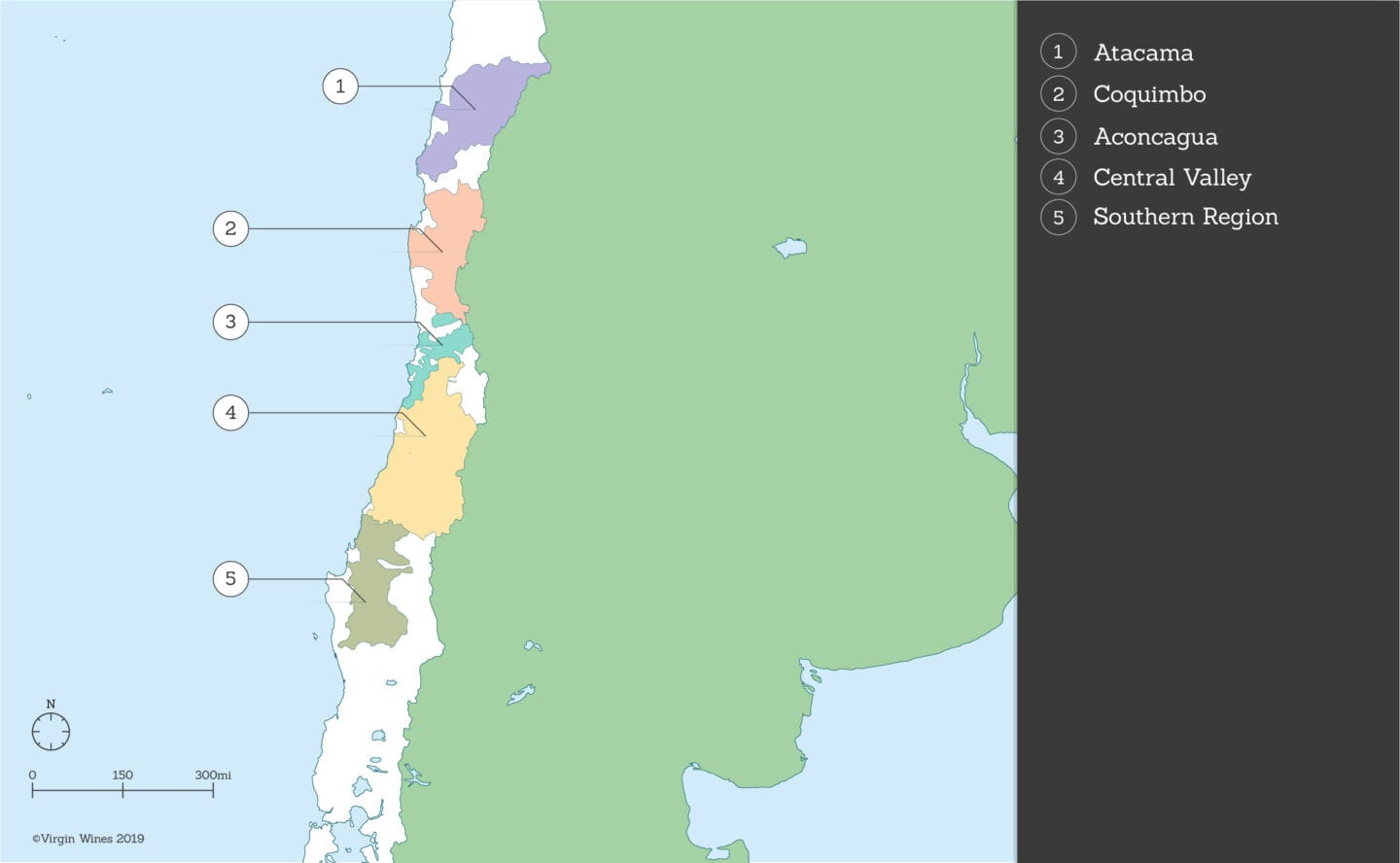Chilean Wine Regions Map