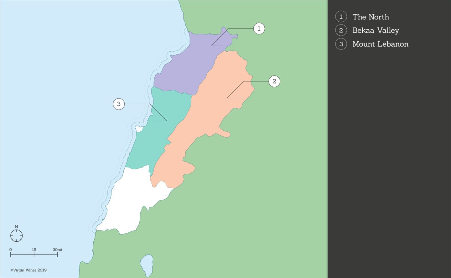 Lebanese Wine Regions Map