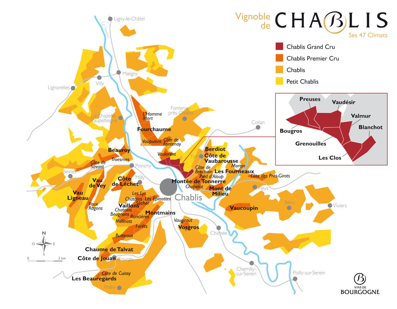 Map of Chablis